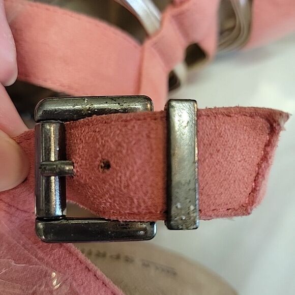 Call It Spring Womens Vegan Wedges Size 9 Pink Suede Platform - Picture 9 of 9